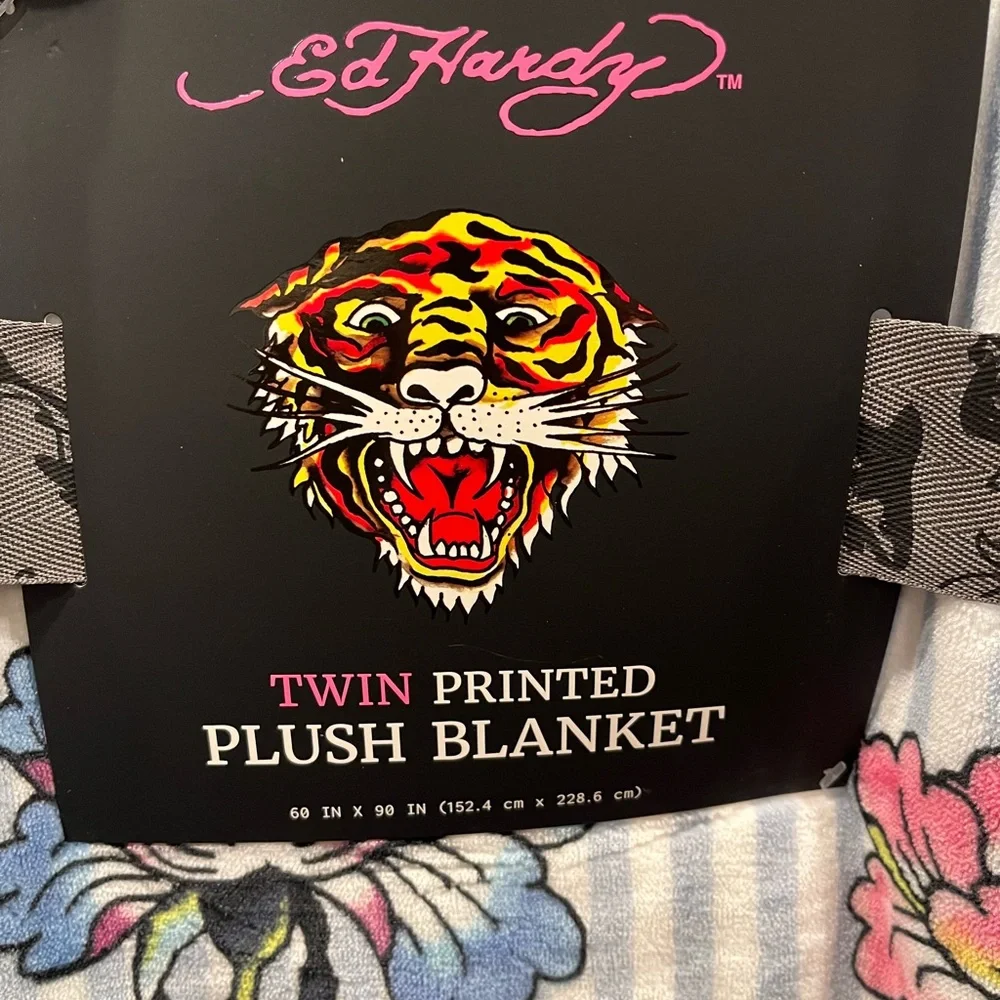 Ed Hardy Twin Plush Blanket